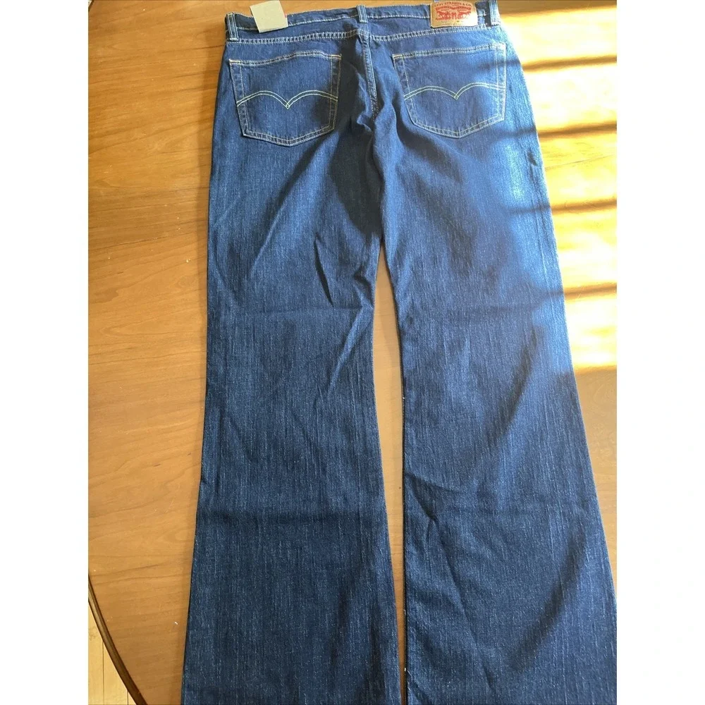 NWT Levi's 527 Slim Bootcut Jeans Men's 36x34 Dark Wash Stretch